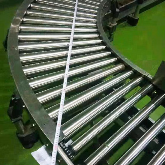 Transportador de rodillos de rueda automatizado con certificado FDA y Gsg de acero inoxidable 304 Hairise