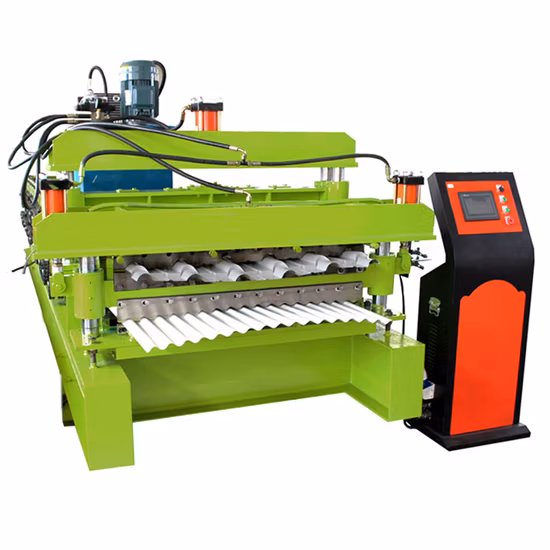 Máquina para fabricar tejas de metal doble corrugado