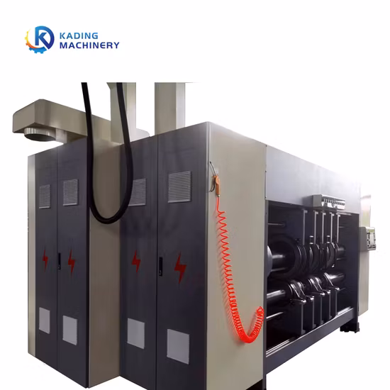 Máquina ranuradora de impresora flexográfica de servicio de alta velocidad 7/24, ranuradora de cajas de cartón corrugado que corta con tintas