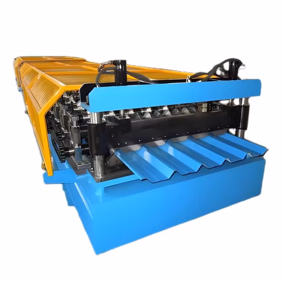 Tejas corrugadas de acero coloreadas Revestimiento Corspan de corrugación Perfil de acero de largo alcance C8 Máquina formadora de láminas Ibr/Máquina perfiladora de techos enrollables