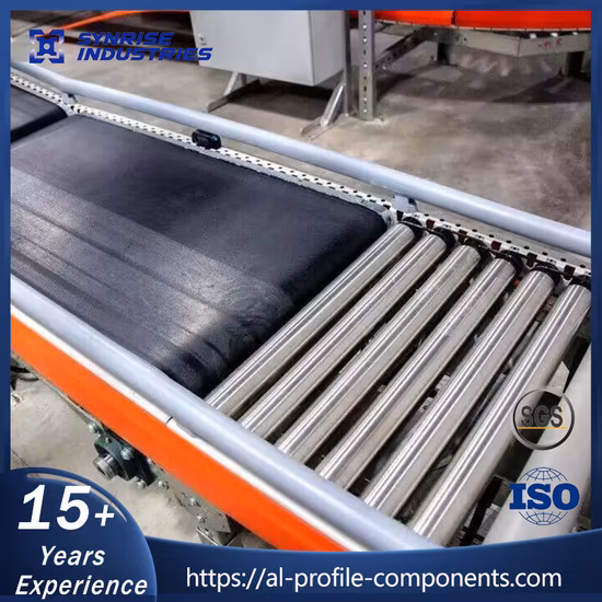 Línea de embalaje de transportador de rodillos motorizado ajustable con velocidad automatizada de tambor galvanizado de alta resistencia