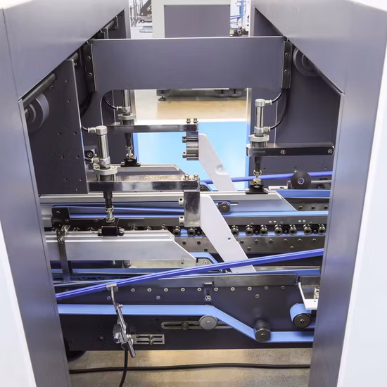 Máquina encoladora plegable automática de cartón corrugado para cajas, máquina encoladora de cajas, máquina encoladora de plegado de cajas de cartón 4